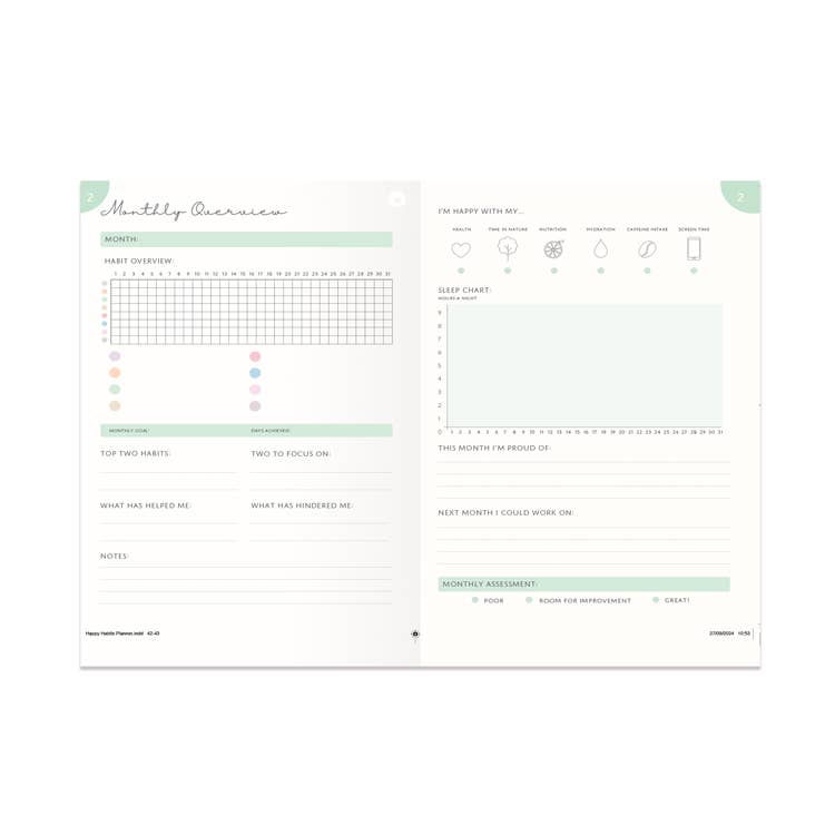 Portico Designs - Rituals Happy Habits Guided Productivity Journal/Planner