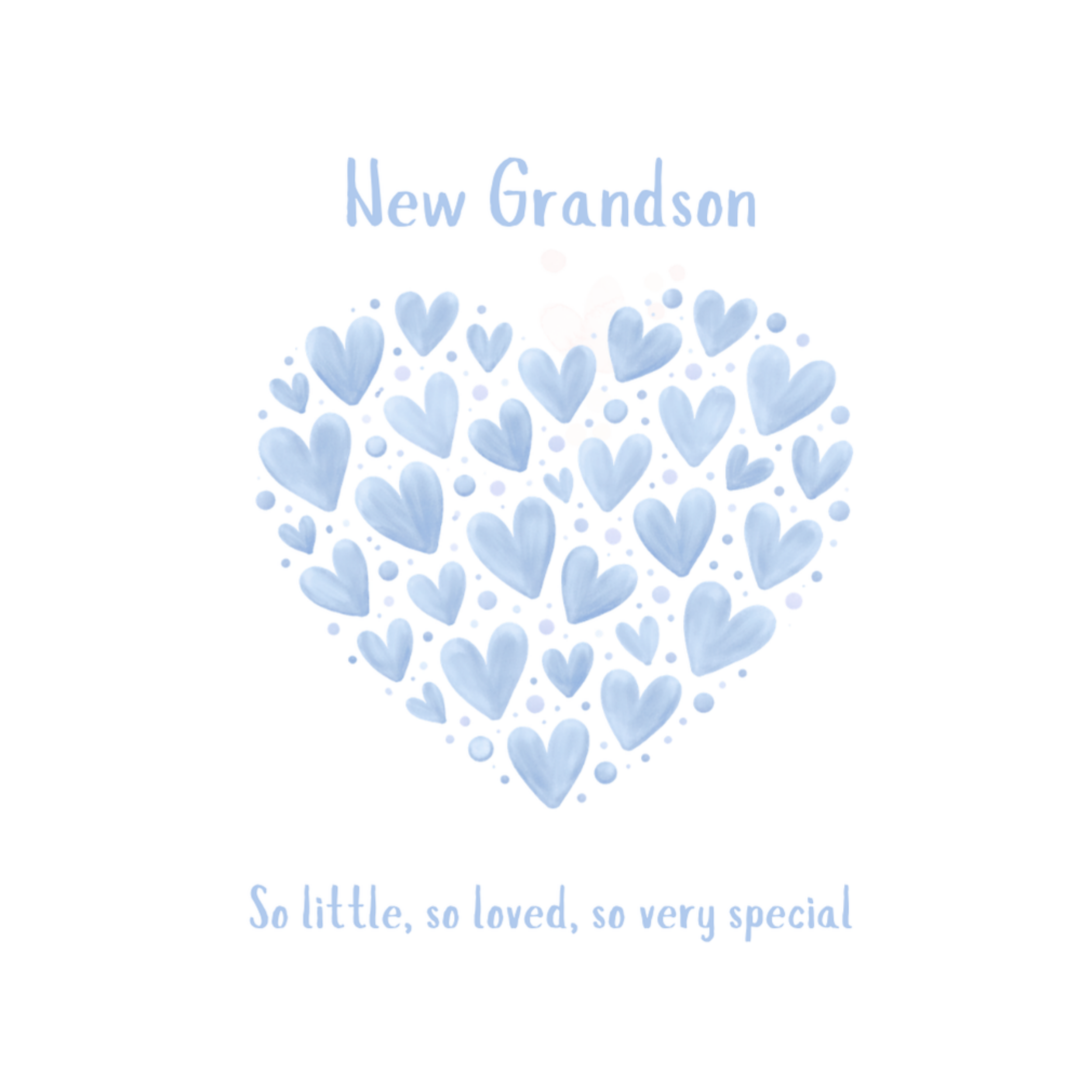 Petimo - New Grandson Sweet Hearts New Baby Boy Card