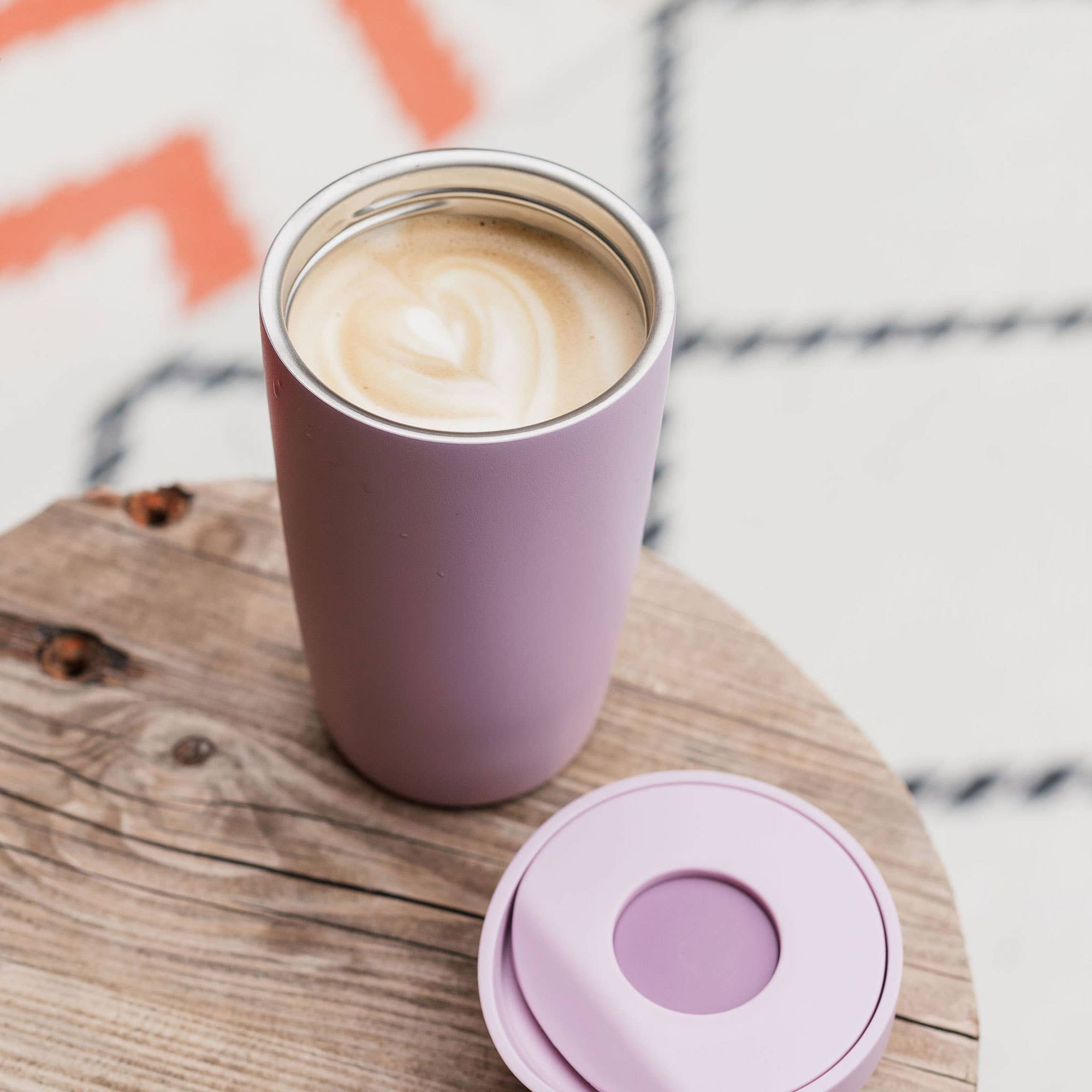 UBERSTAR - Radius Stainless Steel Double Wall Insulated Travel Cup 12oz: Pink