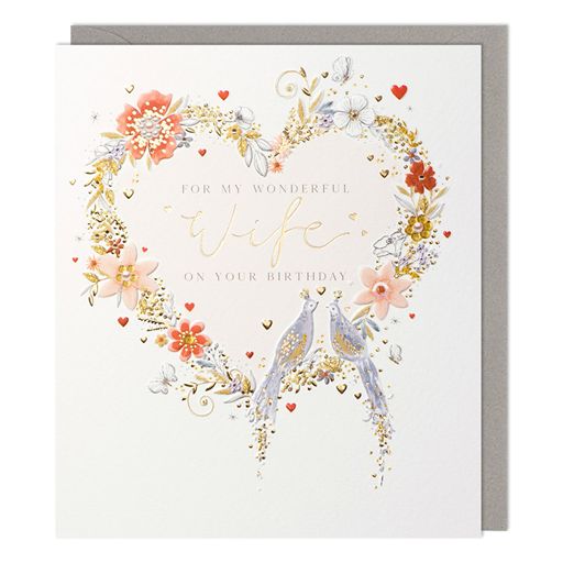 Violet Wonderful Wife Birthday Card