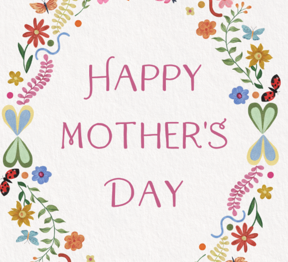 Petimo - Folklore Happy Mother's Day Floral Foliage Wreath Card - More Than Just a Gift | Narborough Hall