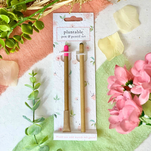 Little Green Gifts - Pen & Pencil Set - Choice Of Designs (TU-6): 003 - Blushing Blooms - More Than Just a Gift | Narborough Hall