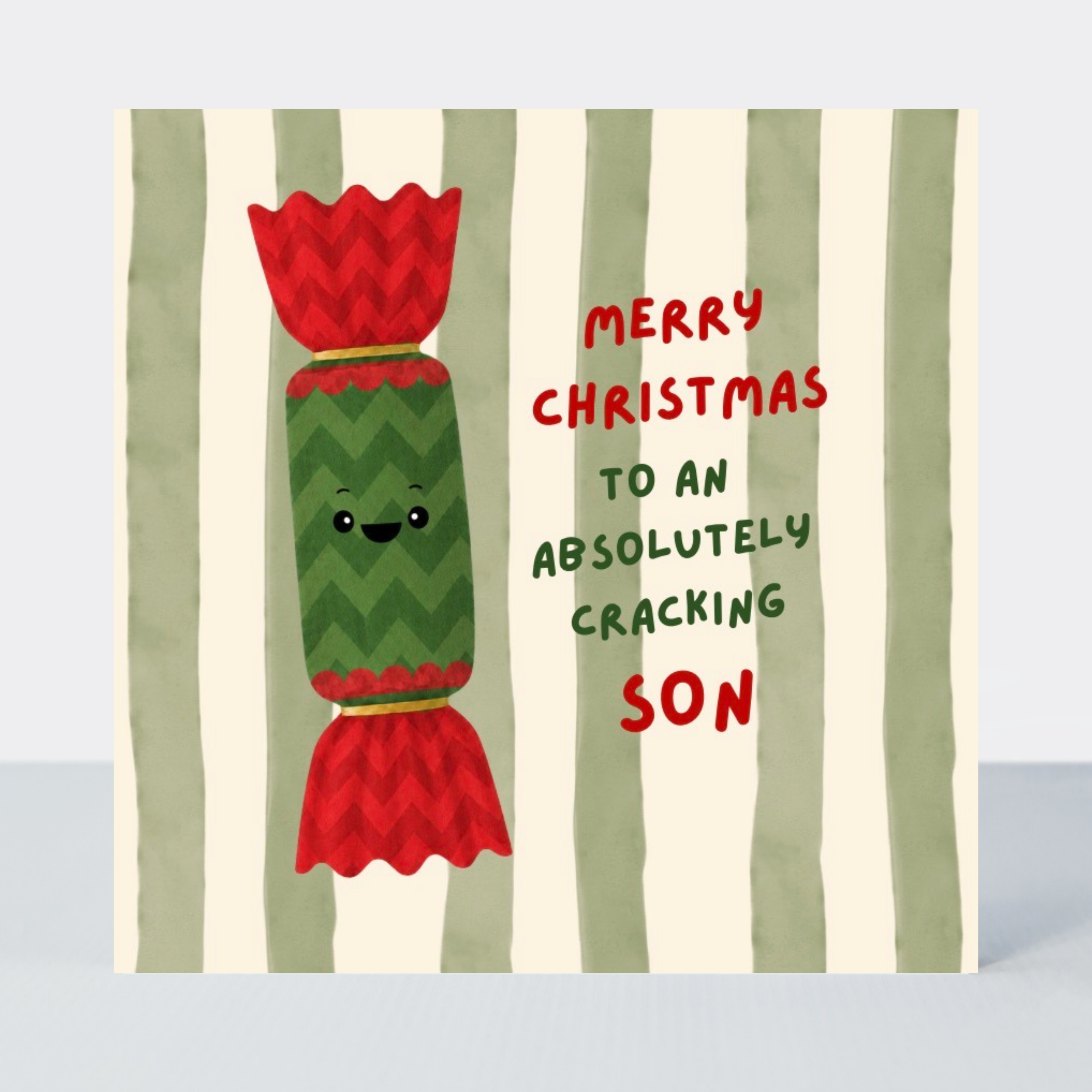 Petimo - Son Cracking Christmas Striped Fun Card