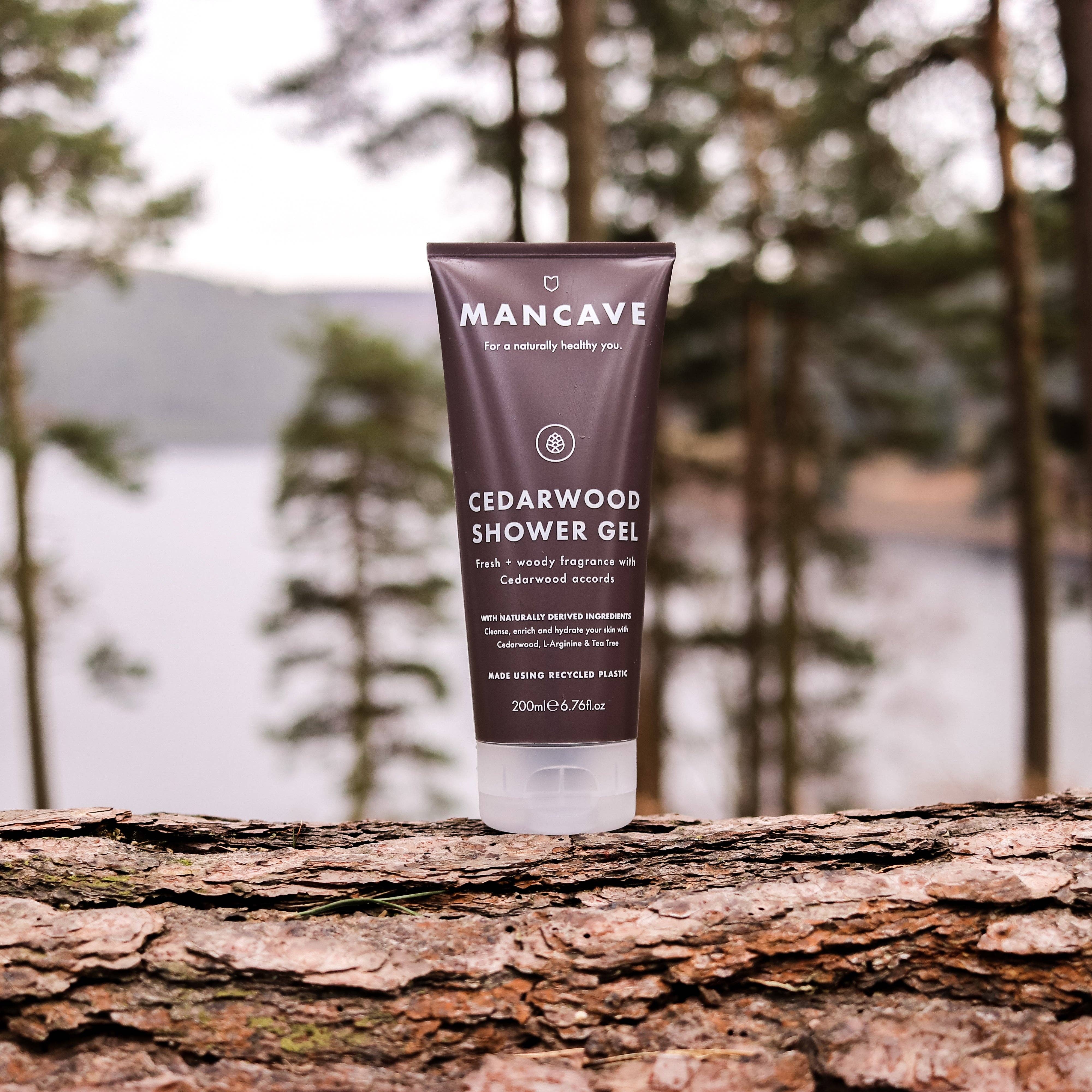 ManCave - Cedarwood Shower Gel 200ml, Mens ShowerGel, Mens Gifts: 200ml