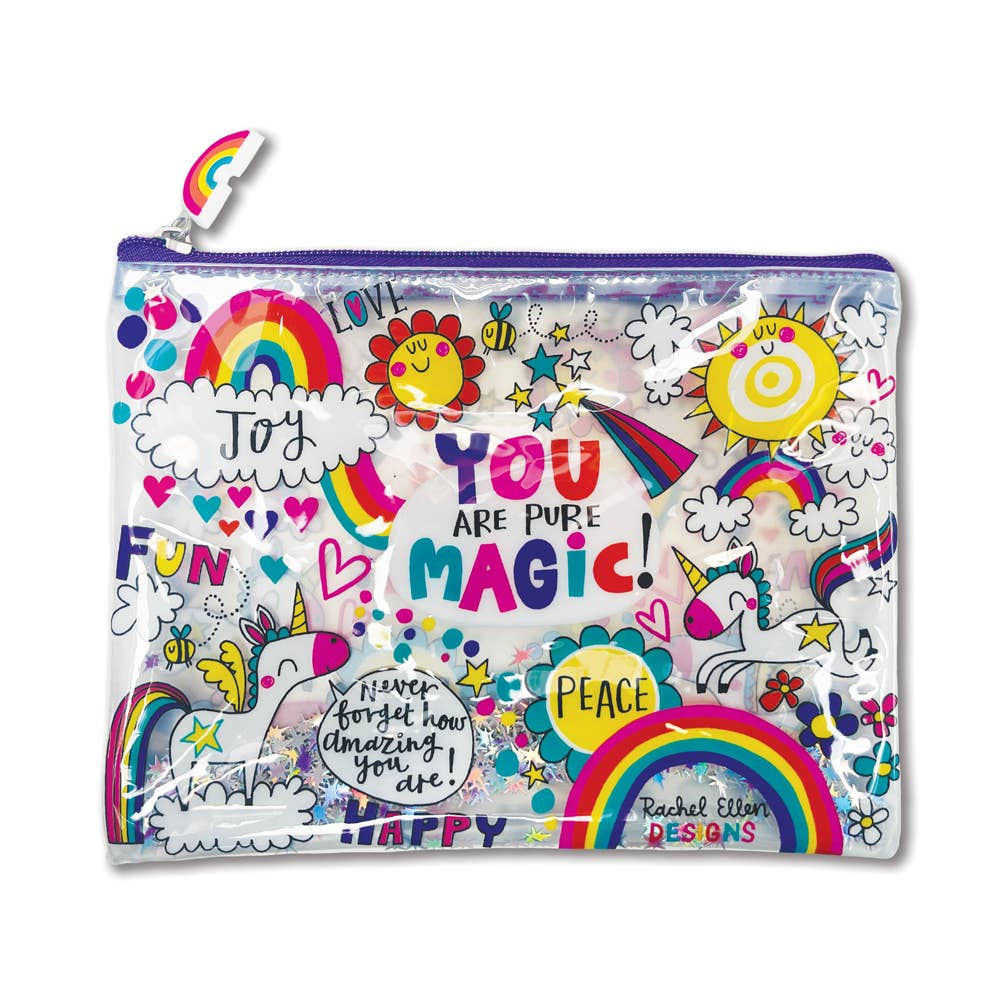 Rachel Ellen Designs - Clear PVC Pencil Case - You Are Pure Magic