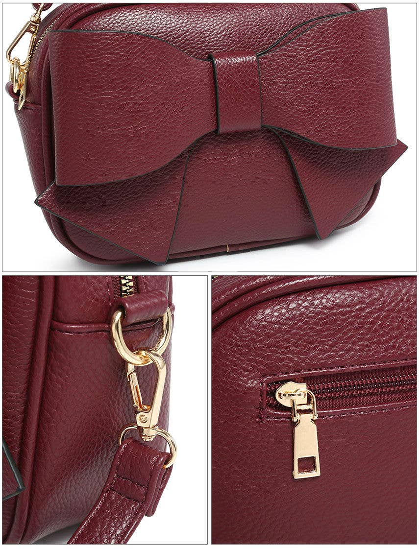 Beau Light Khaki Crossbody Bow Bag