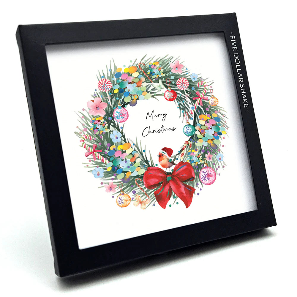 Five Dollar Shake Christmas - Merry Christmas Wreath Box of 6 cards