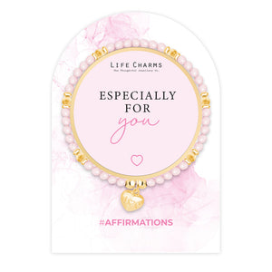 Life Charms Pink and Gold Especially For You Affirmations Bracelet - More Than Just a Gift | Narborough Hall