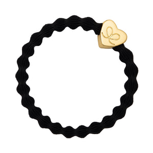 Black Gold Heart Bangle Band