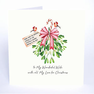 Five Dollar Shake To My Wonderful Wife With All My Love For Christmas Christmas Card
