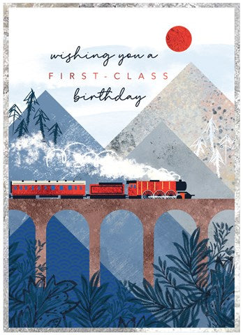 Cobalt First Class Birthday, Train Card