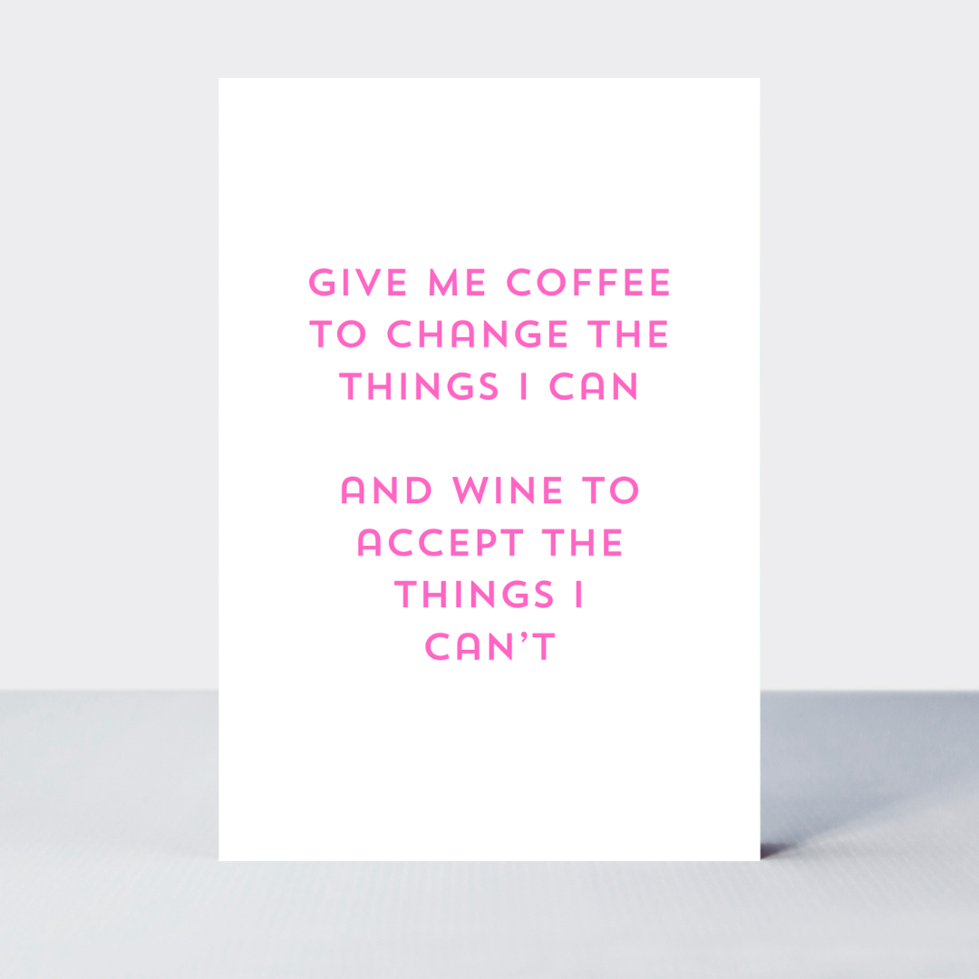 Quip Coffee and Wine Card
