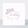Lavender Haze Happy Birthday Lovely Lady Birthday Card