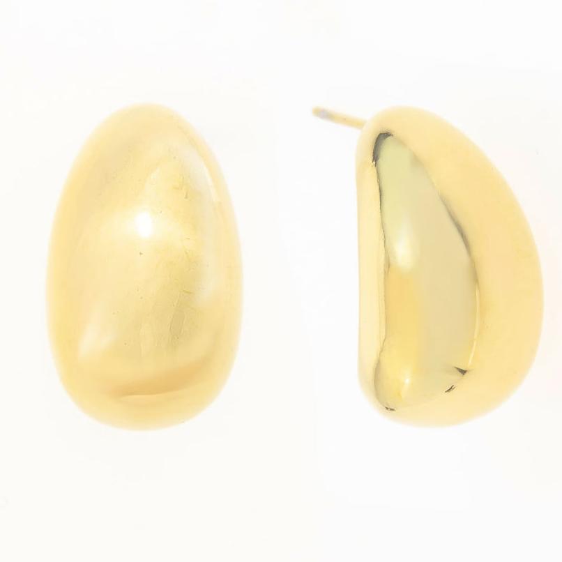 Miramira Large Teardrop Gold Plated Stainless Steel Earrings