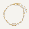 Venus Semi-precious Gold and Clear Clasp Bracelet