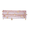 Pink Venus Crystal Elasticated Bracelets