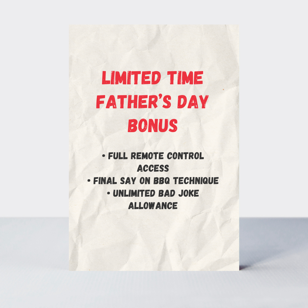 Premium Package Father's Day Bonus Card
