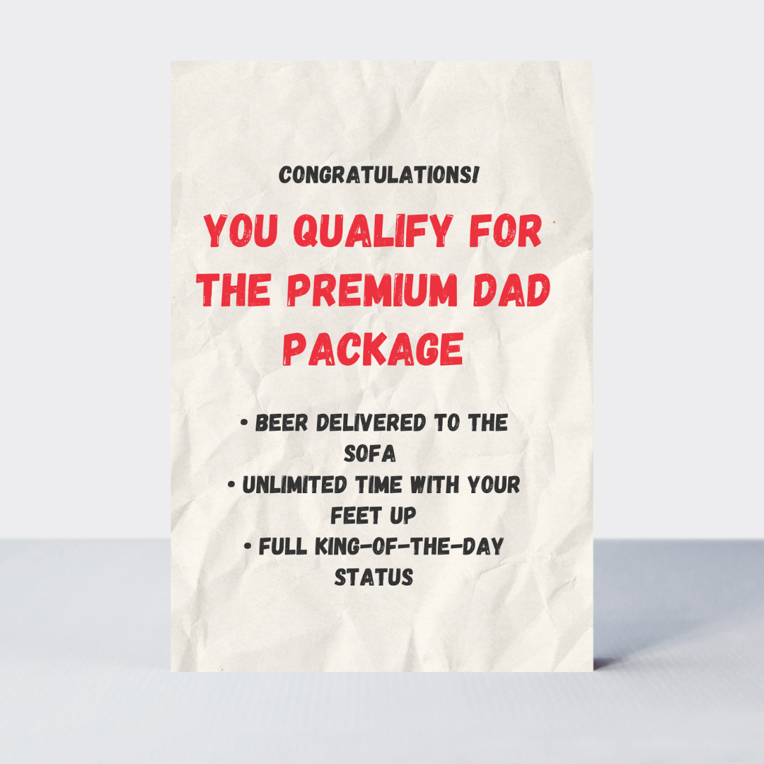 Premium Package Premium Dad Package Card