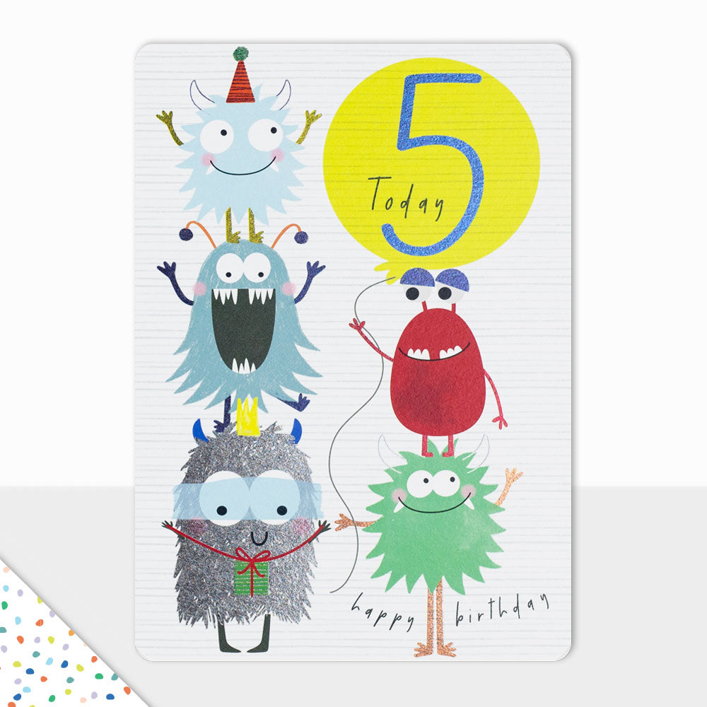 Goodies Happy 5th Birthday Monster Card