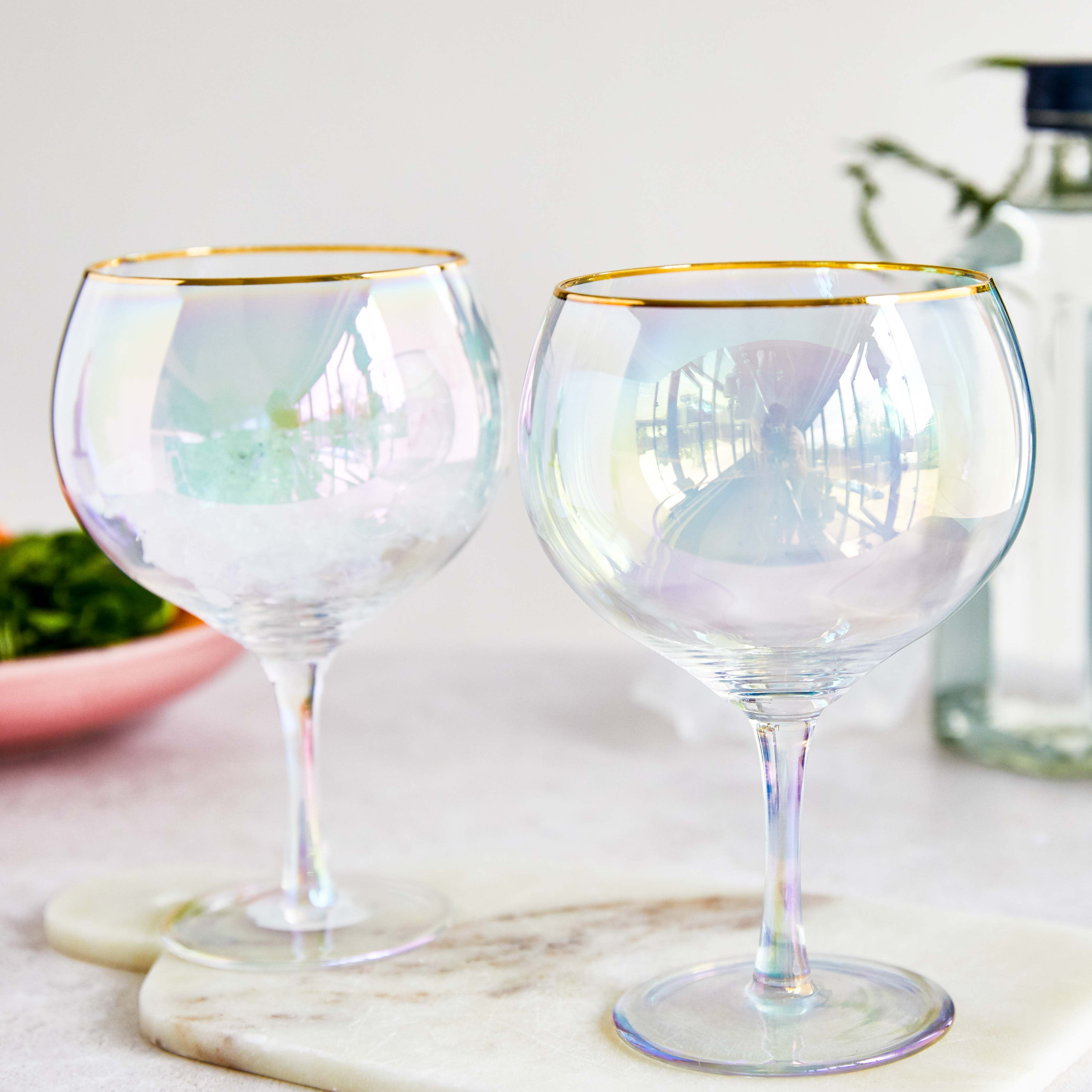 Root 7 Iridescent Gin Balloon Glasses Set of 2