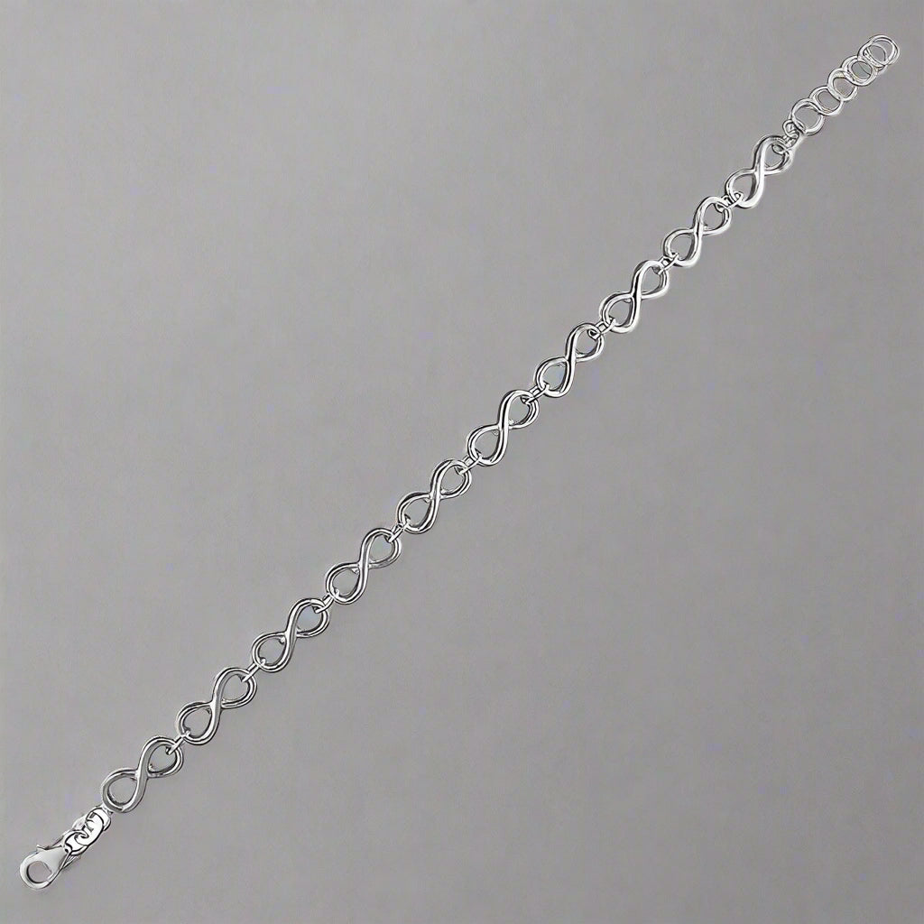 Sterling Silver Infinity Link Bracelet