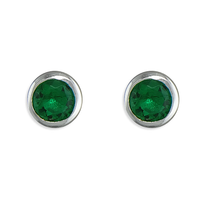 Iris & Miel Emerald Green Stud Earrings