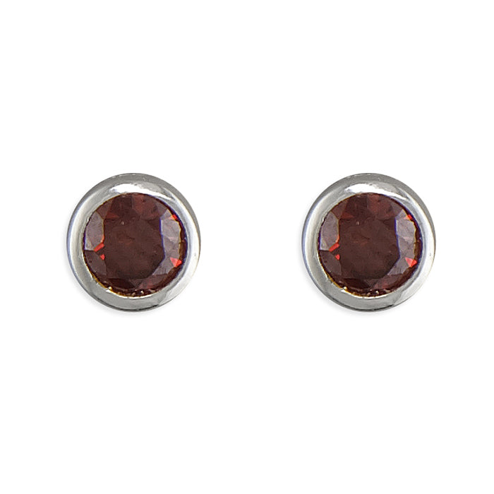 Iris & Miel Garnet Red Stud Earrings