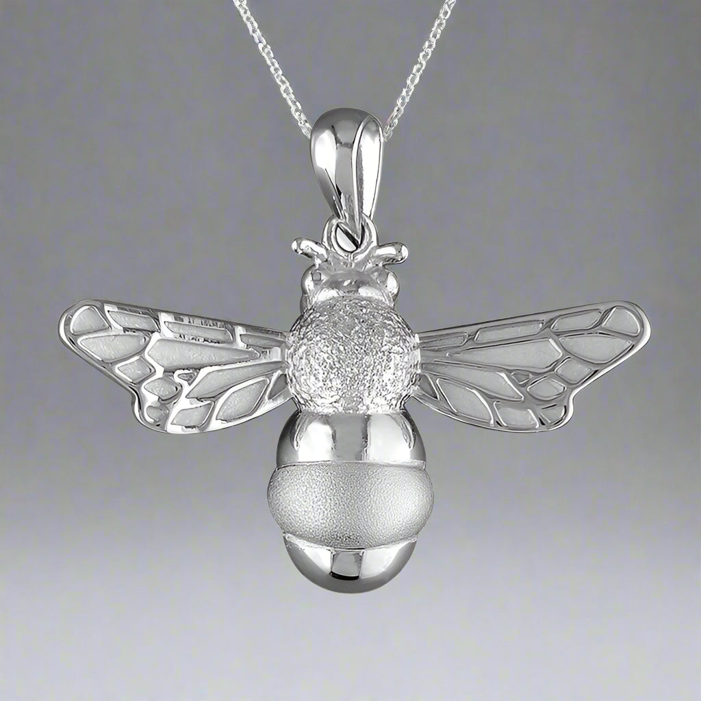 Silver Necklace Bumble Necklace Iris Miel Sterling Silver Bumble - Main Image