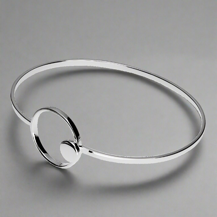 Sterling Silver Circles Bangle