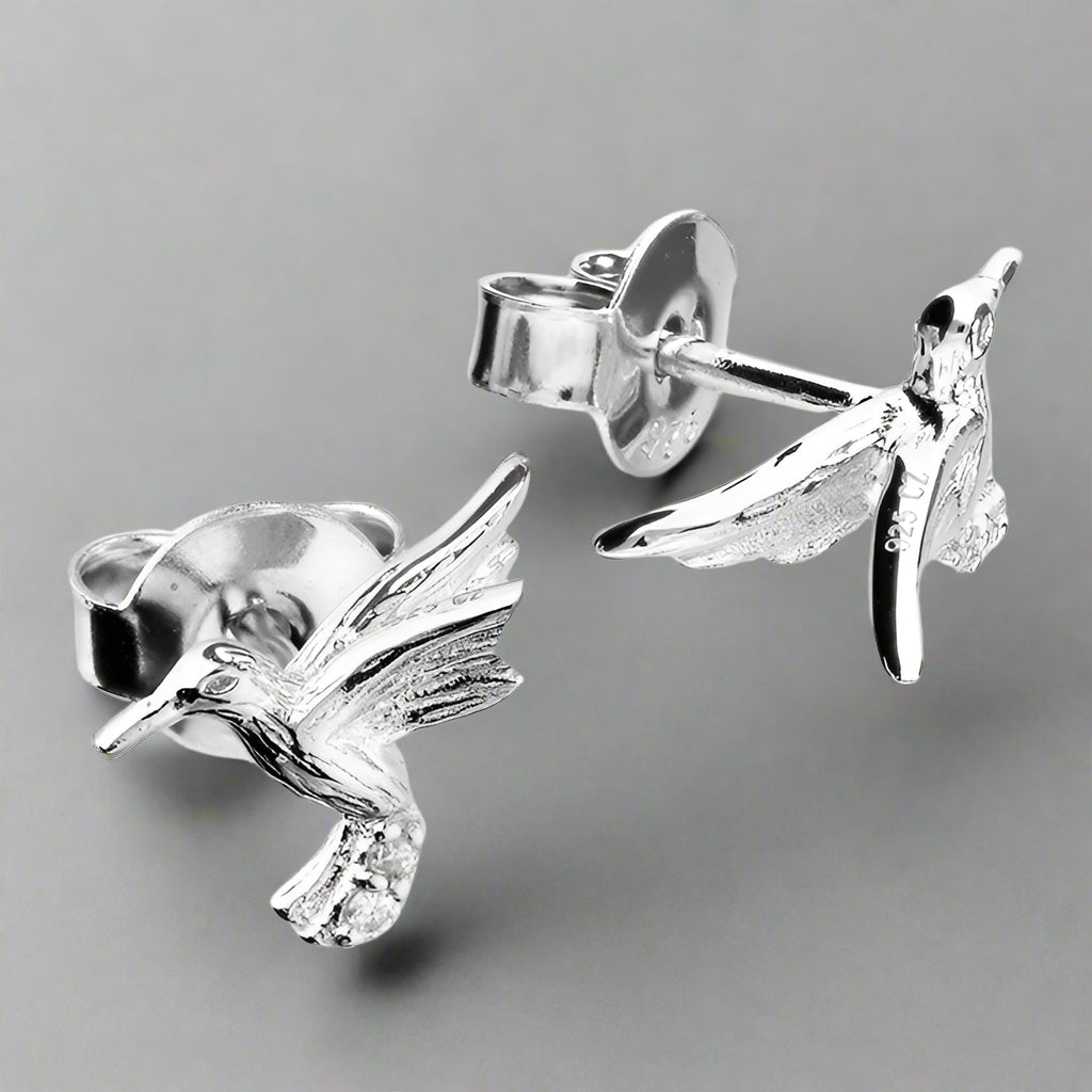 Iris & Miel Sterling Silver Hummingbird Stud Earrings