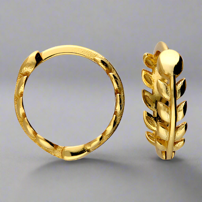 Sterling silver gold plated hoop earrings clearance