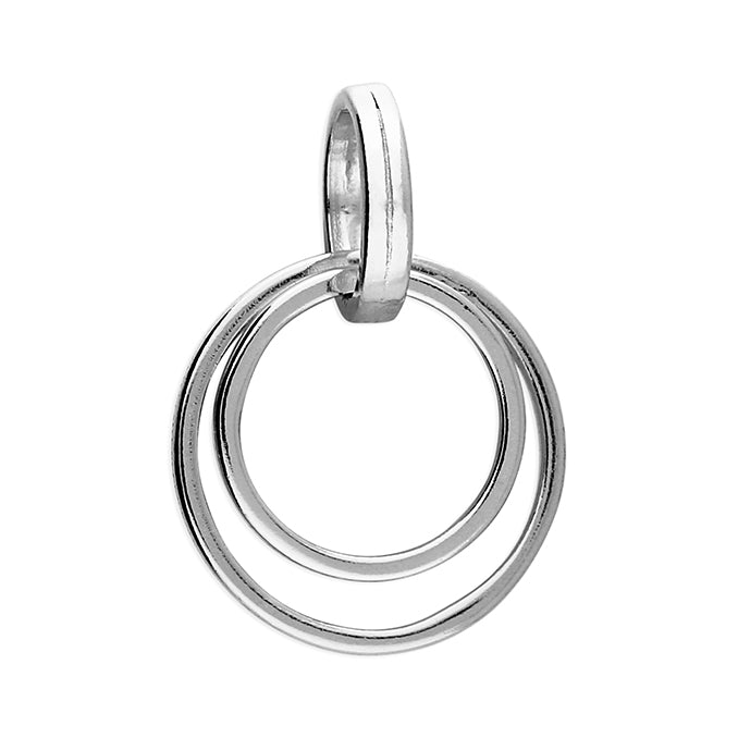 Sterling Silver Double Circle Necklace