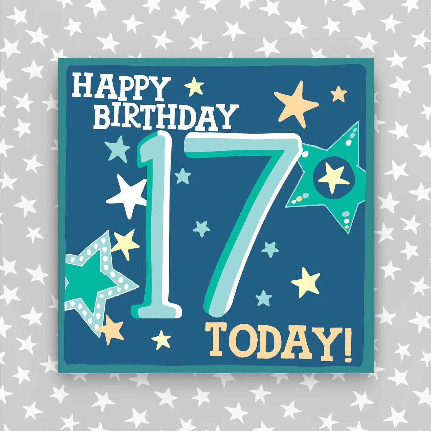 Hip Hip Hooray Boy Aged 17 Birthday Card