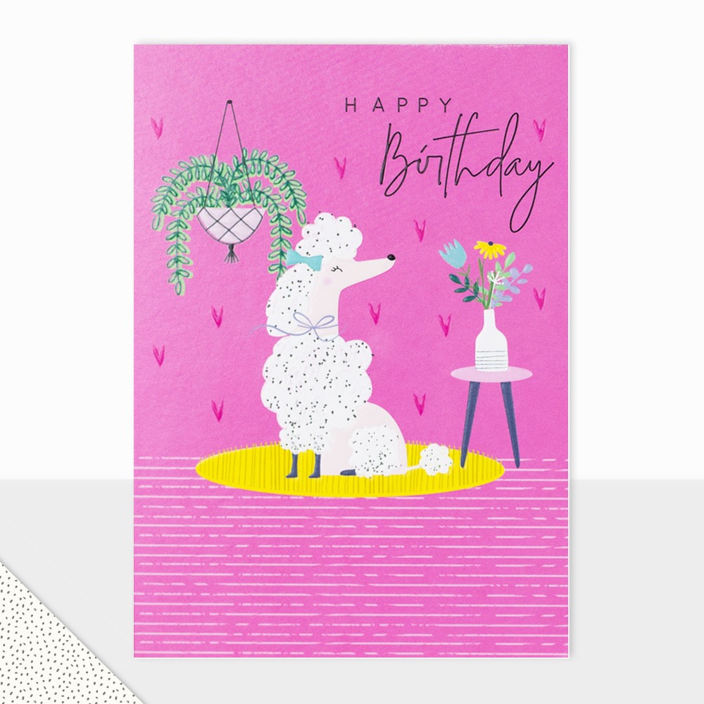Halcyon Happy Birthday Poodle Card