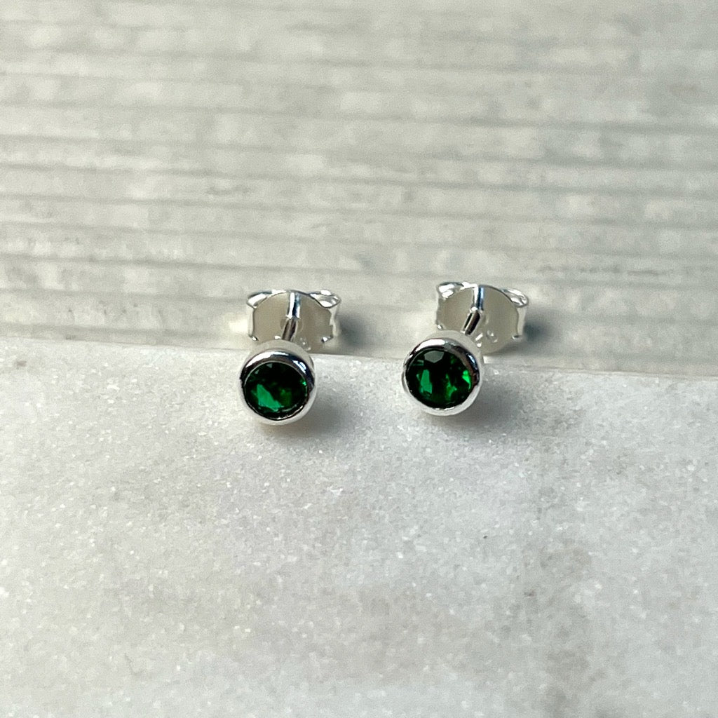 Iris & Miel Emerald Green Stud Earrings