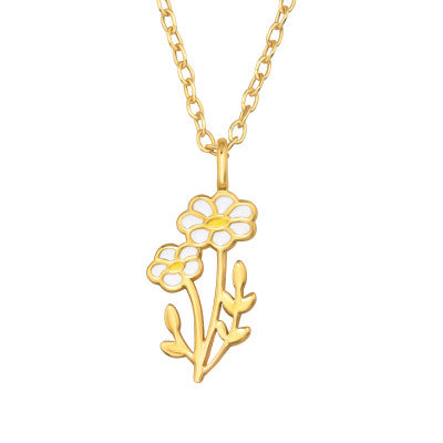 Sterling Silver Gold Plated Daisy Sprigs Necklace - More Than Just a Gift | Narborough Hall
