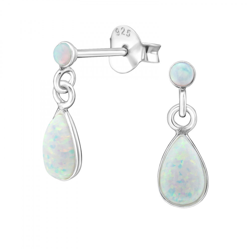 Sterling Silver Opal Teardrop Earrings - More Than Just a Gift | Narborough Hall