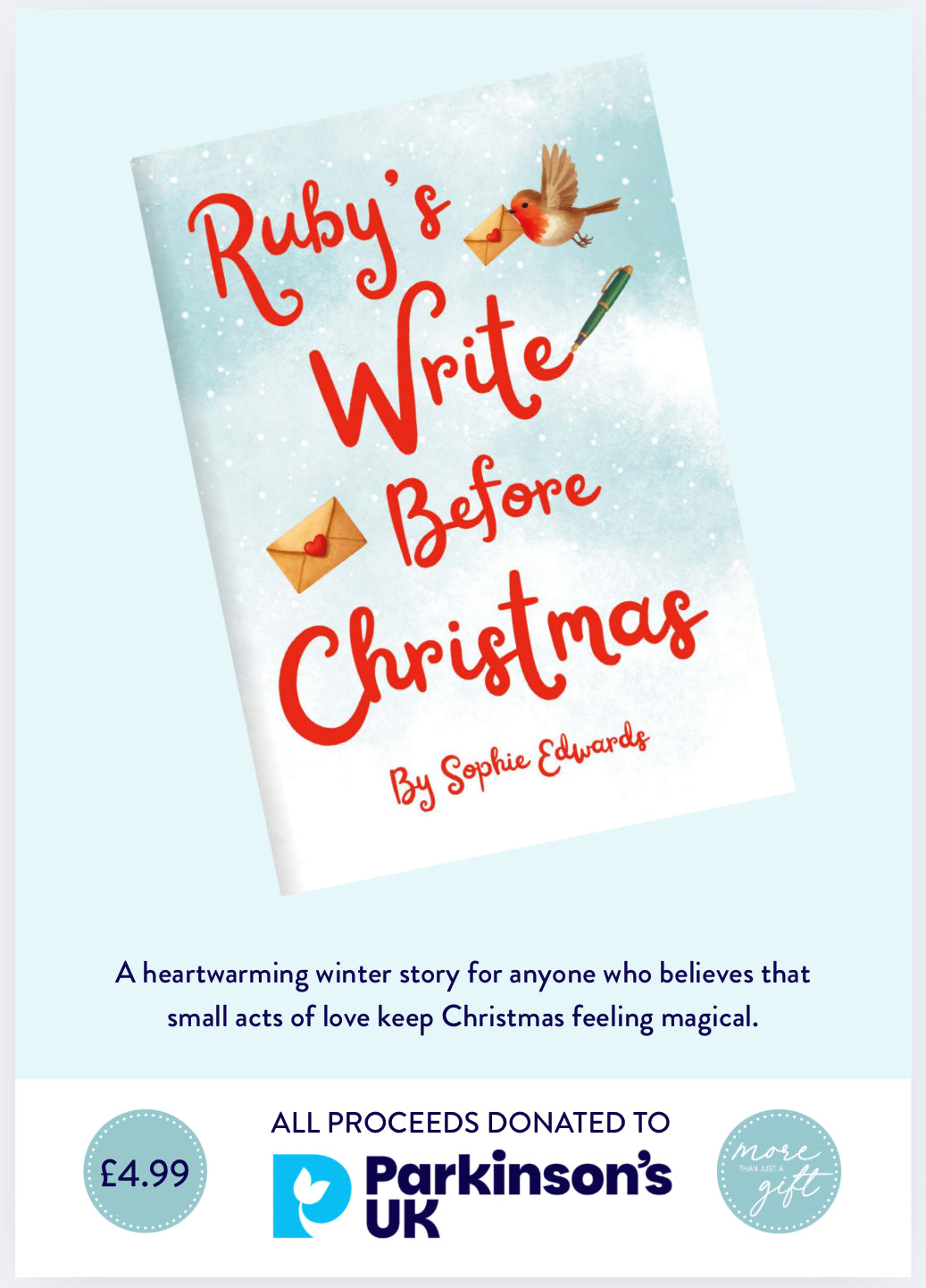 Ruby’s Write Before Christmas Book - in Aid of Parkinsons UK