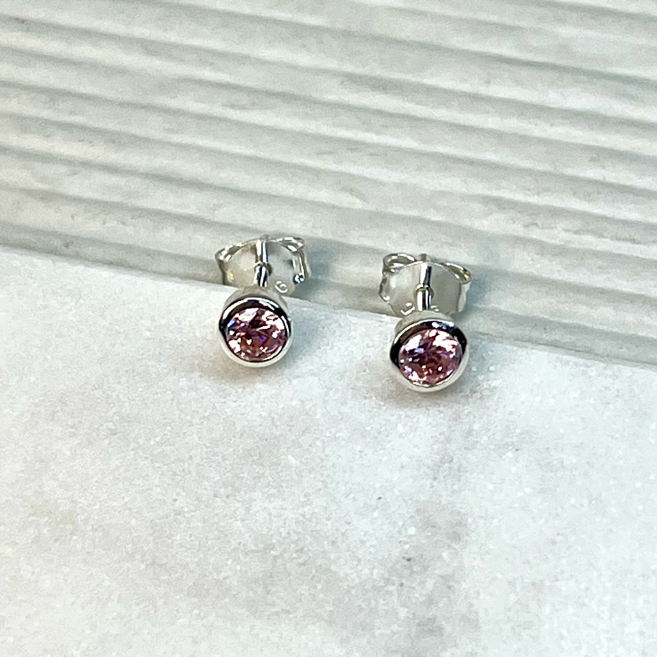 Iris & Miel Rose Pink Stud Earrings