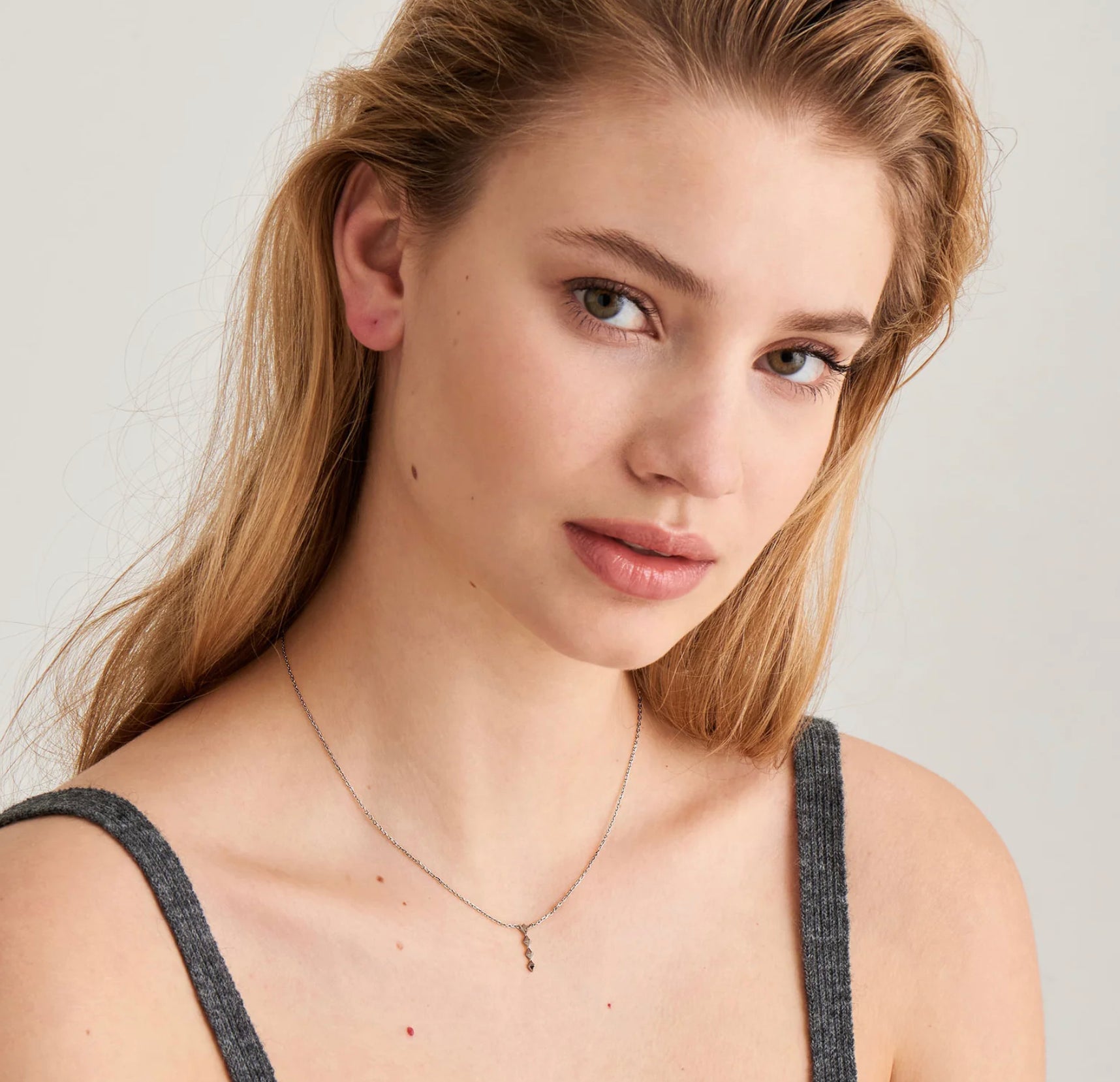 Sterling Silver Spike Drop Necklace