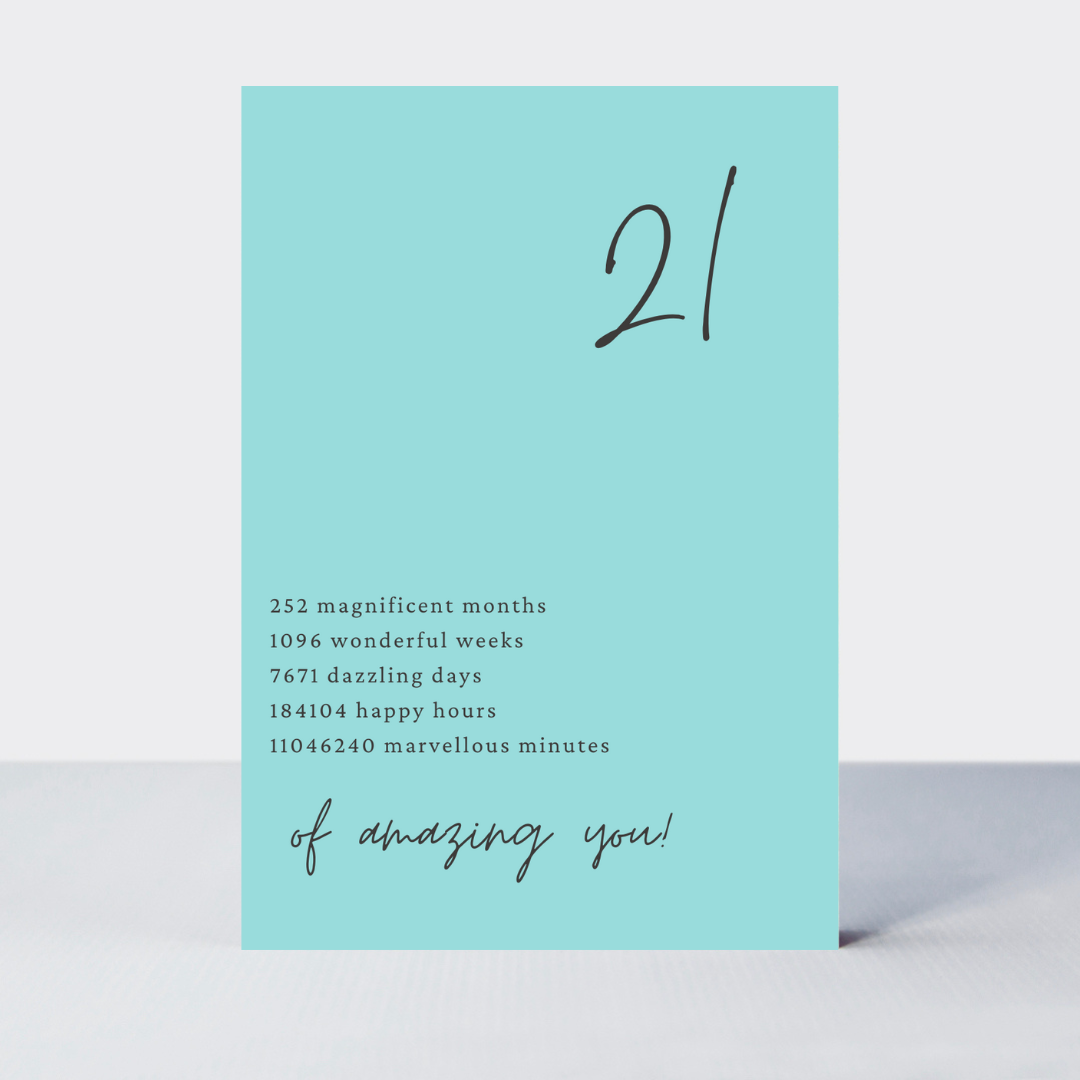 Little Notes 21 Blue Card