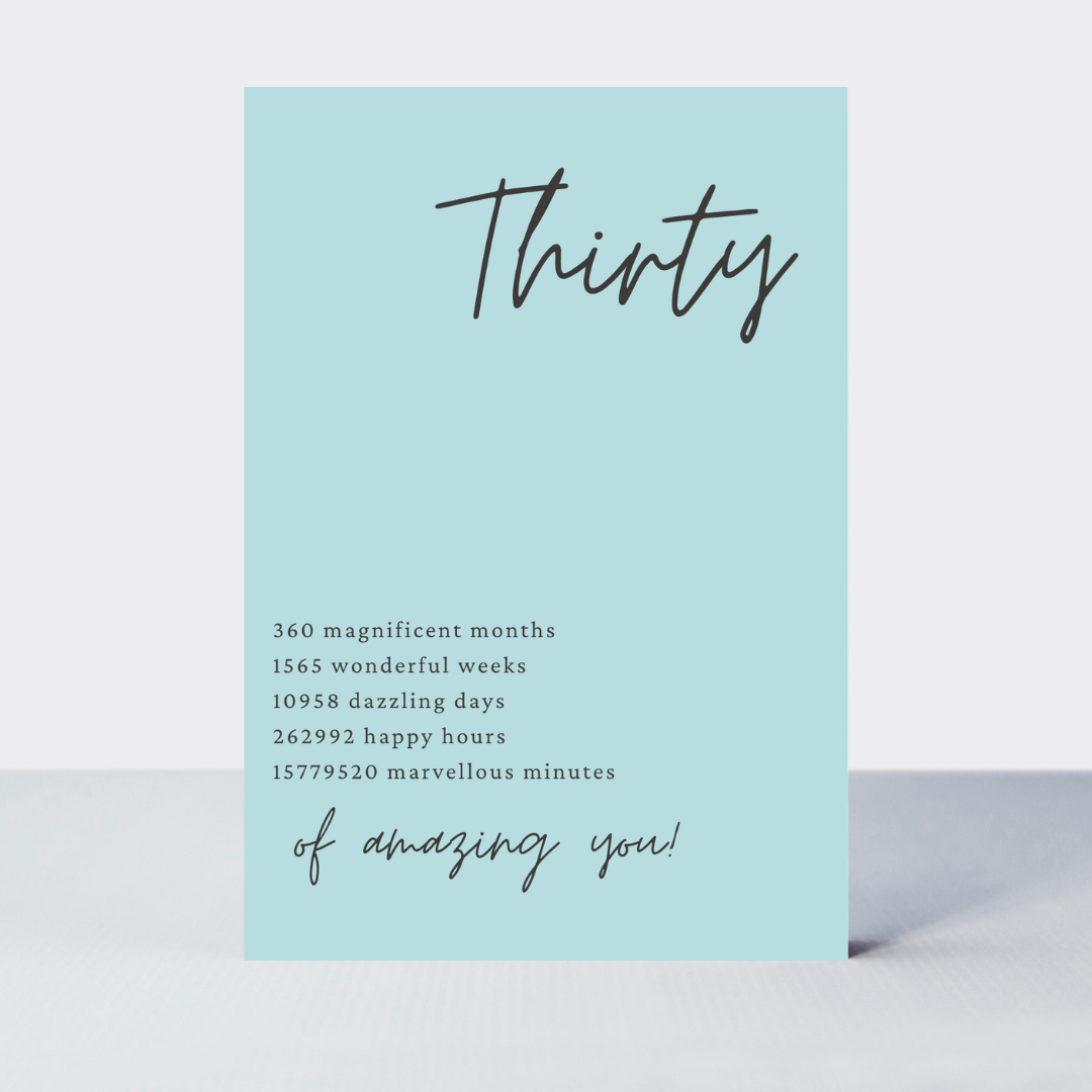 Little Notes 30 Blue Card