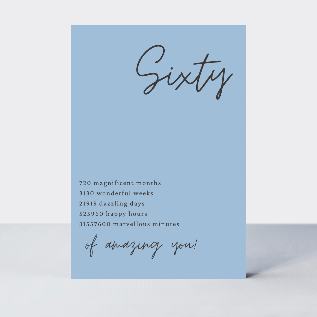 Little Notes 60 Blue Card