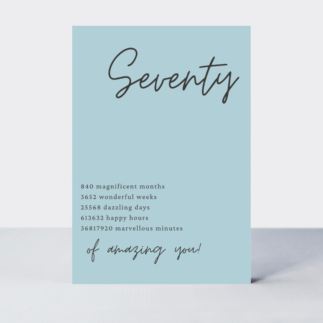 Little Notes 70 Blue Card
