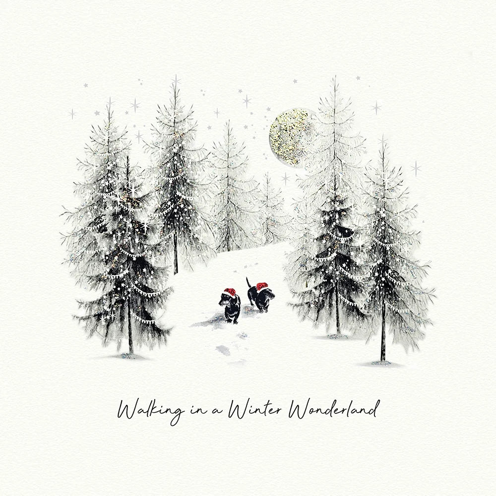 Five Dollar Shake Walking In A Winter Wonderland Christmas Card