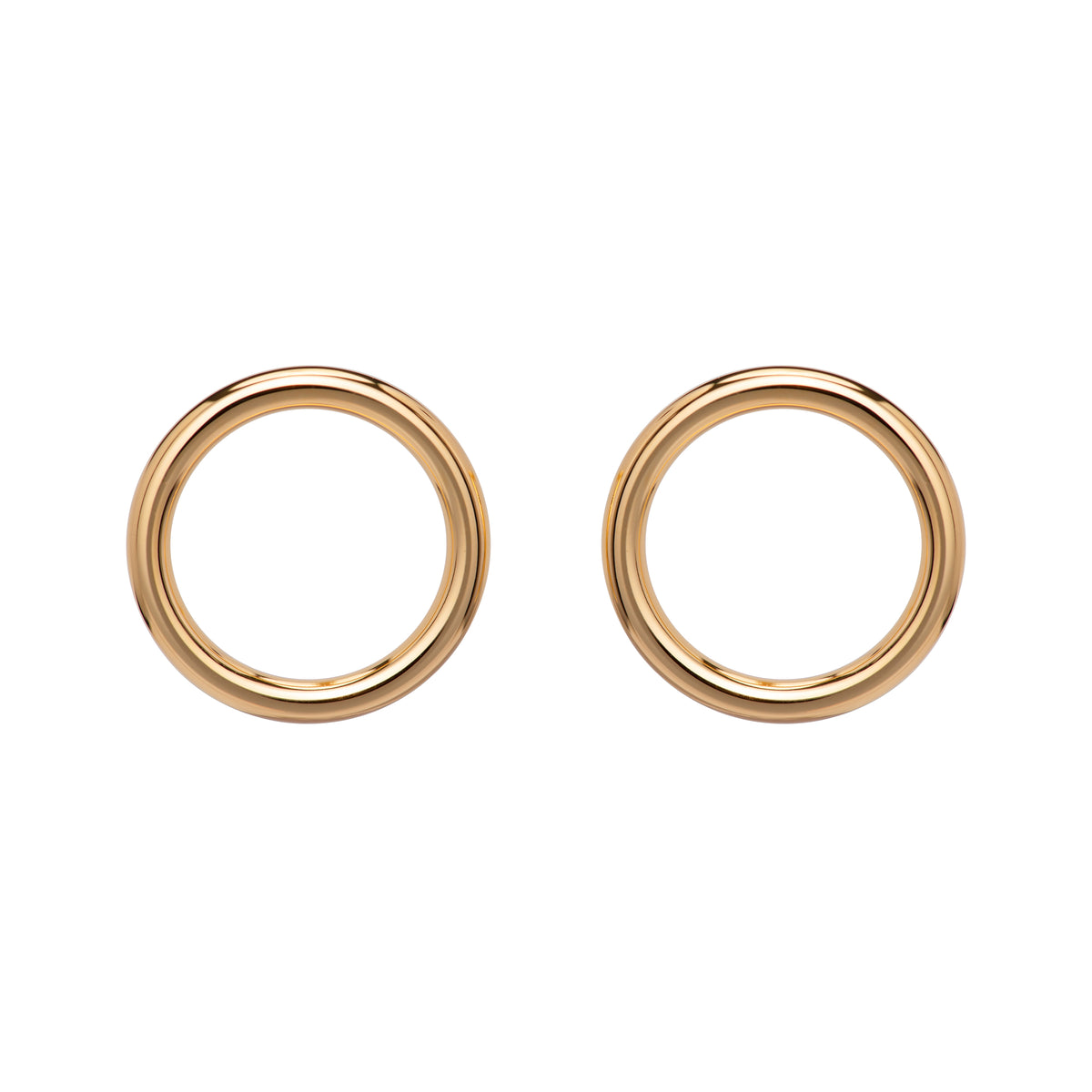 Unique & Co Gold Plated Sterling Silver Circle Stud Earrings More