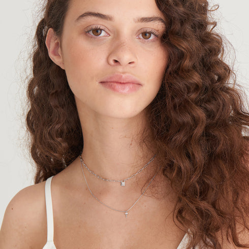 Sterling Silver Silver Key Necklace