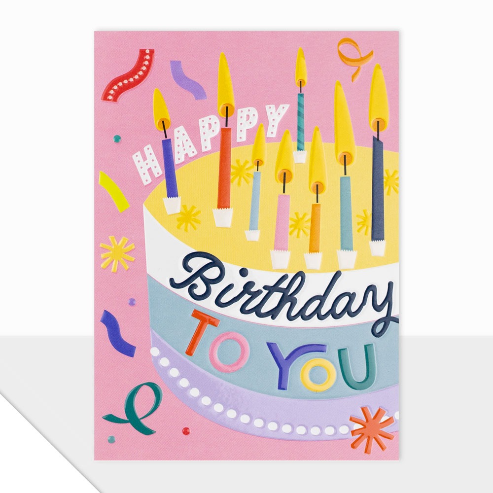 Noted Happy Birthday Cake and Candles Card