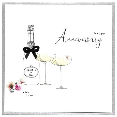 Piccadilly Champagne Happy Anniversary Card