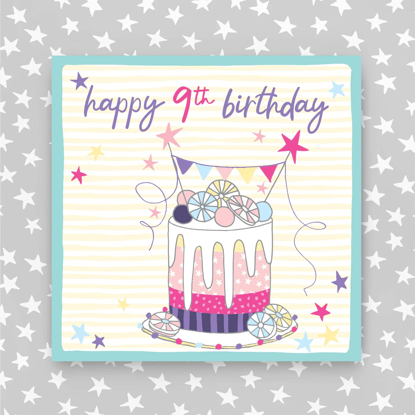 Happy 9th Birthday Girl Card